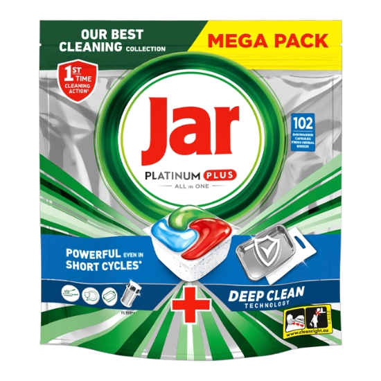 Obrázek Tablety do myčky JAR Platinum Plus Blue Deep Clean / 102 ks