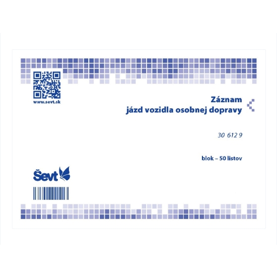 Obrázek SEVT/ Záznam jázd vozidla osobnej dopravy  306129
