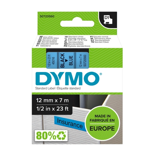 Obrázek Dymo páska D1 12mm x 7m - modrá    45016