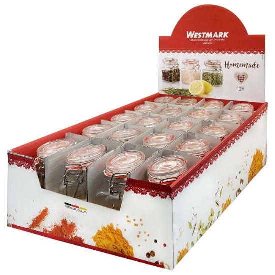 Obrázek Sklenice s odklápěcím uzávěrem 100 ml/sada 20 ks