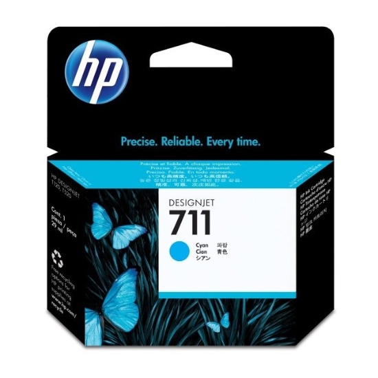 Obrázek Inkoustová cartrige HP Deskjet T120, T520, CZ130A, cyan, No.711, 29ml, O