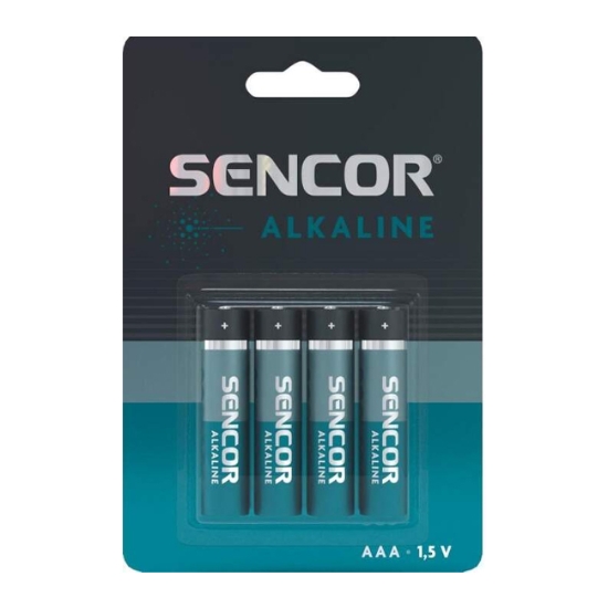 Obrázek Baterie alkalické SBA LR03 4BP AAA SENCOR/4ks