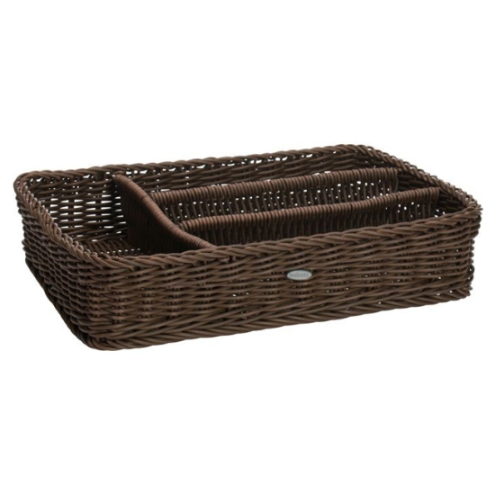Obrázek Box na příbory 39,5 x 28 x 8,5 cm - hnědý