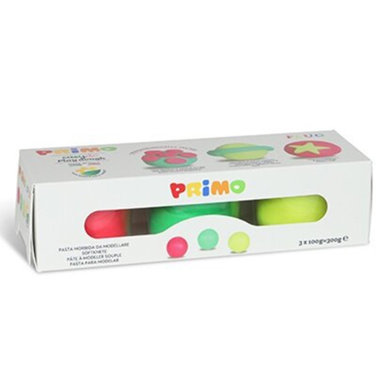 Obrázek Modelovací hmota PRIMO FLUO, sada 3 x100 g, kelímky