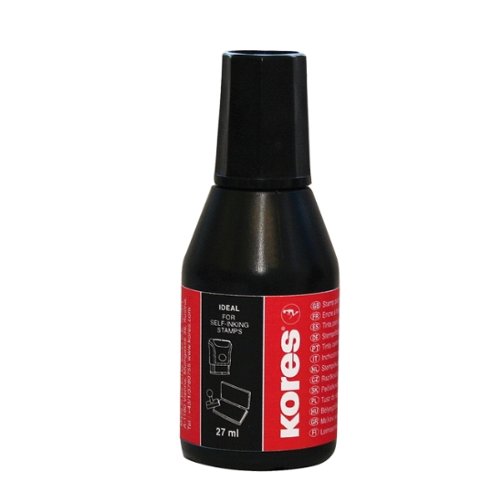 Obrázek Barva razítková KORES 28 ml - černá