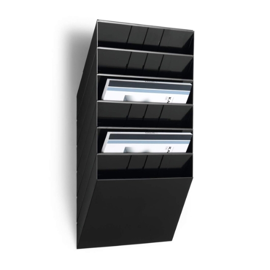 Obrázek Držák na prospekty FLEXIBOXX na šířku - černá / 6 ks