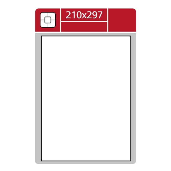 Obrázek Etiketa Laser lesklá 210 x 297 mm A4 - bílá / 100 archů