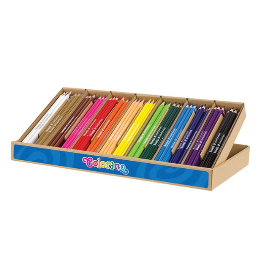 Obrázek Colorino pastelky trojhranné, kartonový box / 12x14 barev (168 ks)
