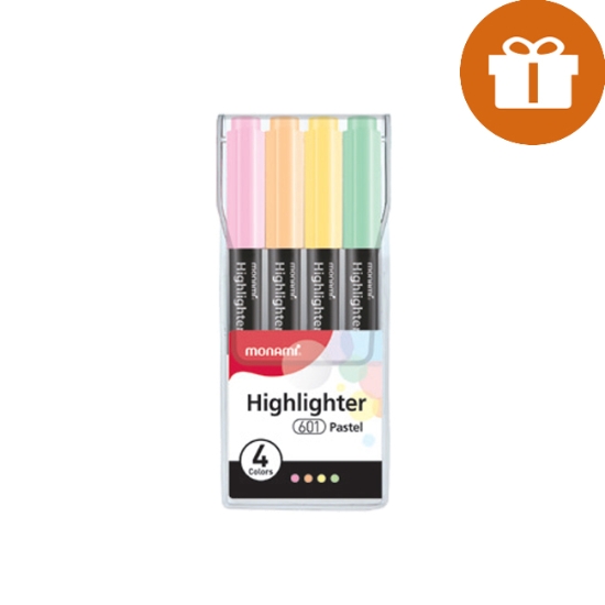 Obrázek Zvýrazňovač MONAMI 601 PASTEL - sada 4 barev