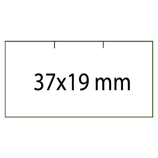 Obrázek Etiketa OBDÉLNÍK 37 x 19 mm v kotoučku - bílá