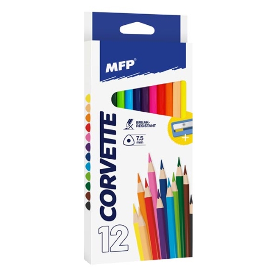 Obrázek Pastelky MFP TRIANGULAR s ořezávátkem/ 12 ks