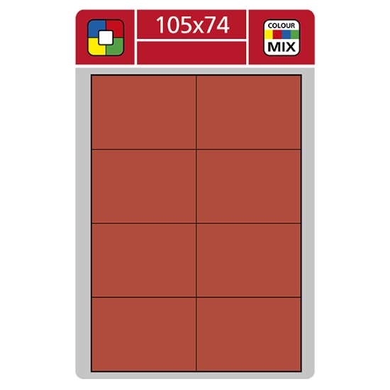 Obrázek Etiketa L 105 x 74 mm A4 - červená / 100 archů