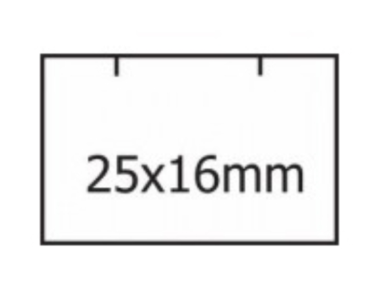 Obrázek Etiketa OBDÉLNÍK 25 x 16 mm v kotoučku - bílá