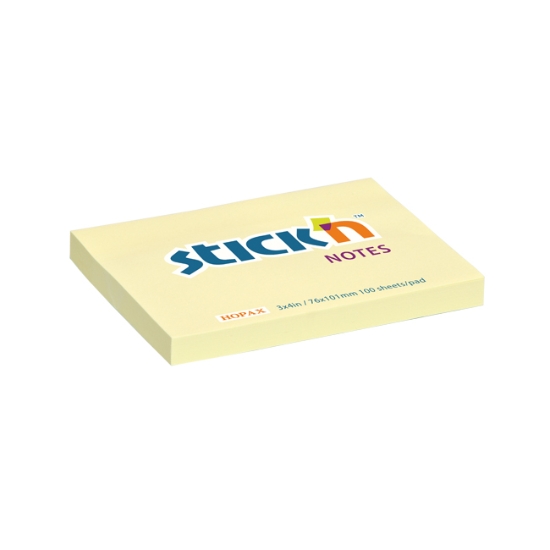 Obrázek Bloček samolepicí STICK'N 76 x 101 mm, 100 l - žlutá