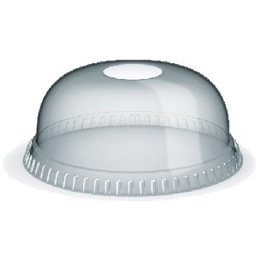 Obrázek Víčko vypuklé s otvorem pro kelímky z PET, průměr 95 mm / 50 ks