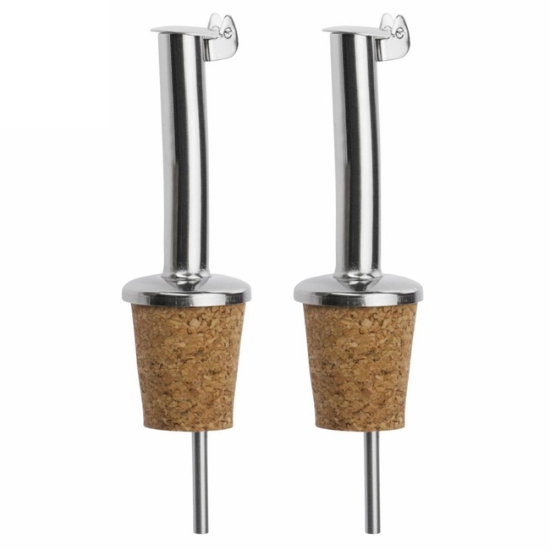 Obrázek Nálevka s kovovým víčkem, korková INOX STANDARD / 2 ks
