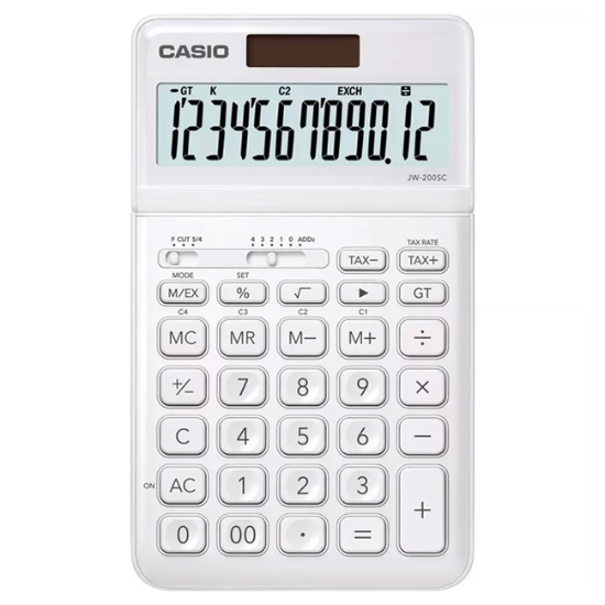 Obrázek Kalkulátor stolní CASIO JW 200SC WE - bílá