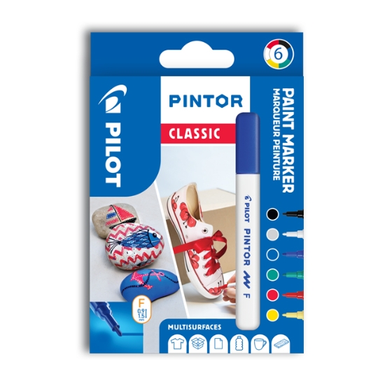 Obrázek Popisovač akrylový Pilot Pintor Classic F / sada 6 ks