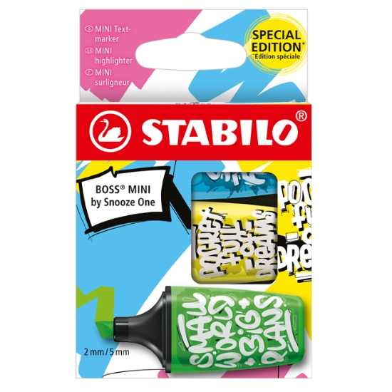 Obrázek Zvýrazňovač STABILO BOSS MINI by Snooze One / 3 ks sada