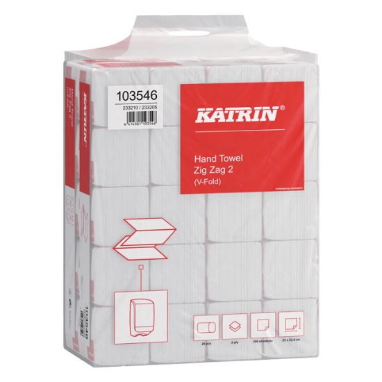 Obrázek Ručník papírový skládaný Katrin "ZZ" 2 HP - Super White 4000 ks
