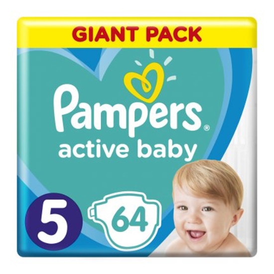 Obrázek Pleny Pampers active baby junior 11-18  kg / 64 ks 