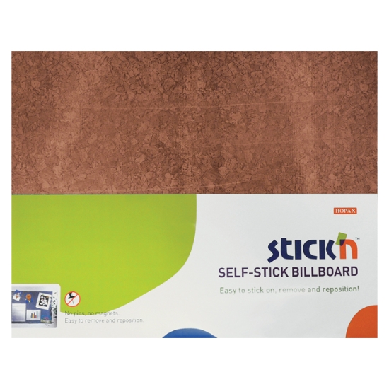 Obrázek Nástěnka samolepicí STICK 'N 580 x 460 mm - hnědá