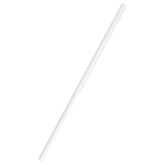 Obrázek Slámka papírová JUMBO bílá 25 cm, Ø 8 mm [100 ks] 