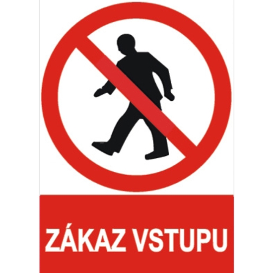 Obrázek Tabulka Vstup zakázán