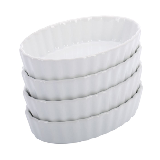 Obrázek Miska zapékací, porcelánová OVAL / 4 ks