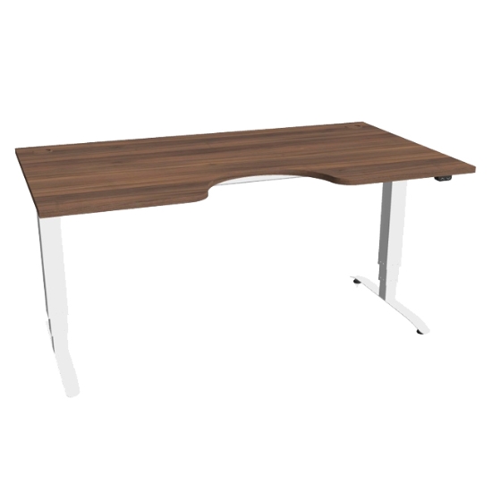 Obrázek Stůl výškově stavitelný MSE 3 1600 - ořech / šedý kov