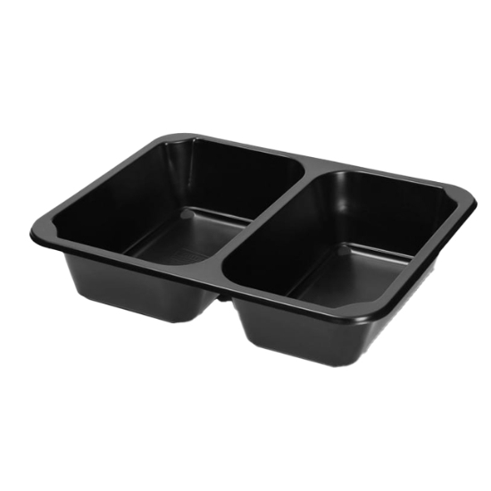Obrázek Zatavovací miska 2D 227x178x50mm - černá / 50 ks