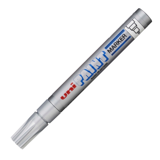 Obrázek Popisovač UNI PX 20 PAINT lakový - stříbrná