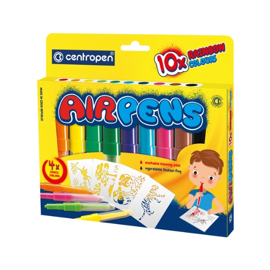 Obrázek Fixy foukací Centropen 1500 Airpens RAINBOW / 10 ks