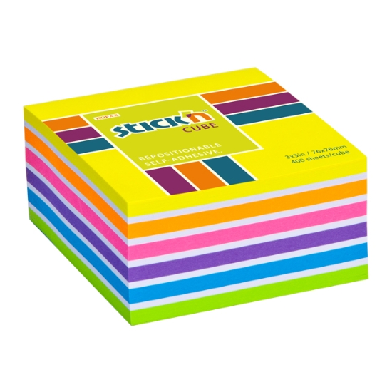 Obrázek Bloček samolepicí STICK´N 76 x 76 mm, 400 l - žlutý mix