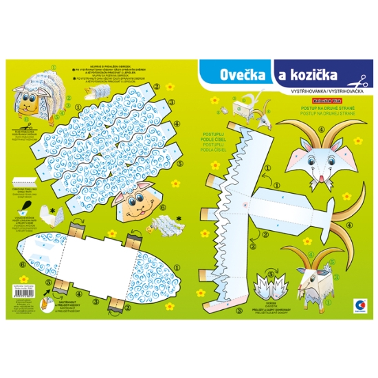 Obrázek Vystřihovánka - Ovečka a kozička