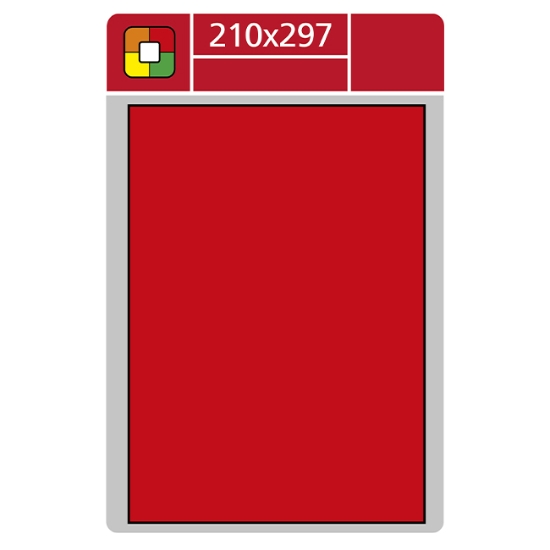 Obrázek Etiketa L 210 x 297 mm A4 - fluorescentní červená / 100 archů