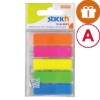 Obrázek Záložky samolepicí plastové STICK 'N 45 x 12 mm - neonová / 5 x 25 ks