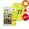 Obrázek Etikety Avery-Zweckform - Velmi odolné 63,5 x 29,6 mm - žlutá / 20xA4