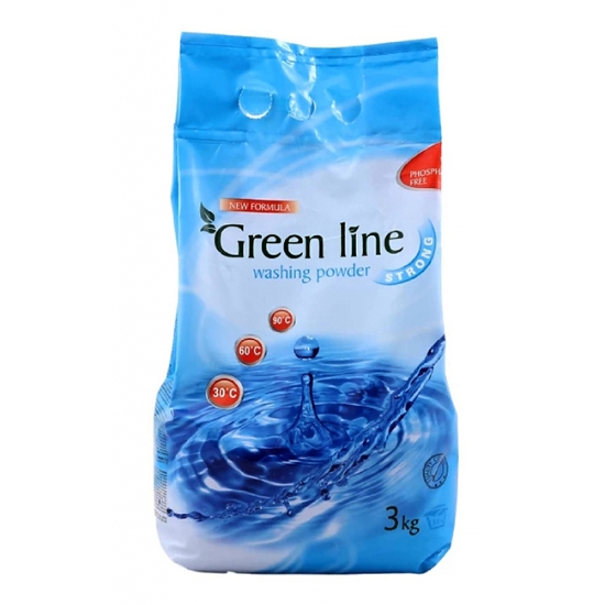 Obrázek Prací prášek GREEN LINE STRONG 3kg, 38 PD