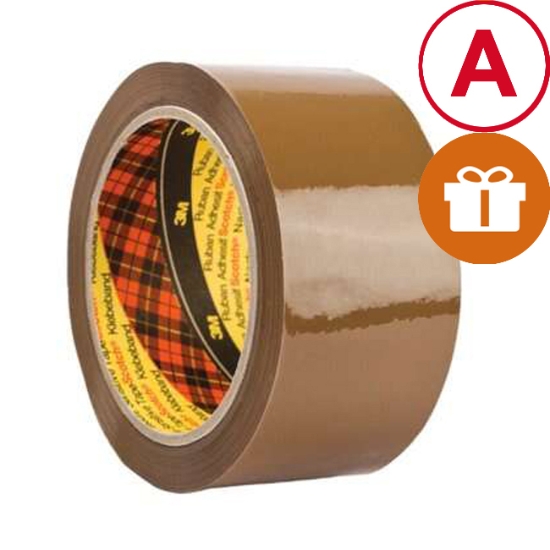Obrázek Páska balicí tichá 3M SCOTCH 50 mm x 66 m - hnědá