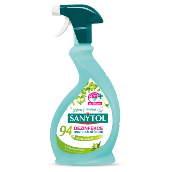 Obrázek Čistič univerzální SANYTOL 94 % rostlinného původu sprej 500 ml