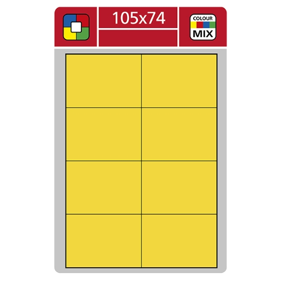 Obrázek Etiketa L 105 x 74 mm A4 - žlutá / 100 archů