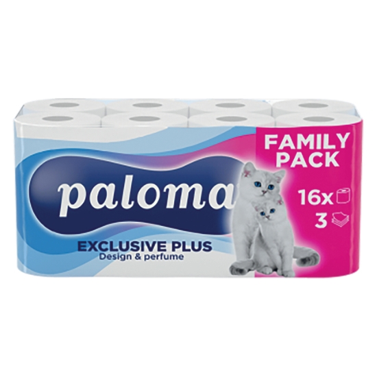 Obrázek Papír toaletní PALOMA Exclusive  family pack / 16 ks