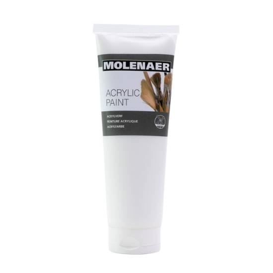 Obrázek Barva akrylová Molenaer 250 ml - bílá