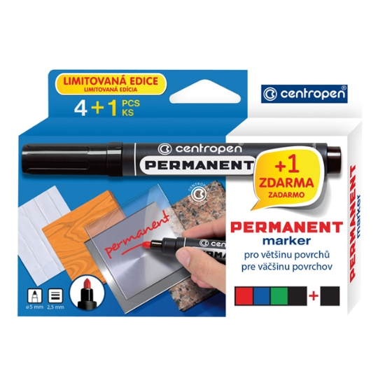 Obrázek Popisovač Centropen 8566 4+1 / sada 5 ks