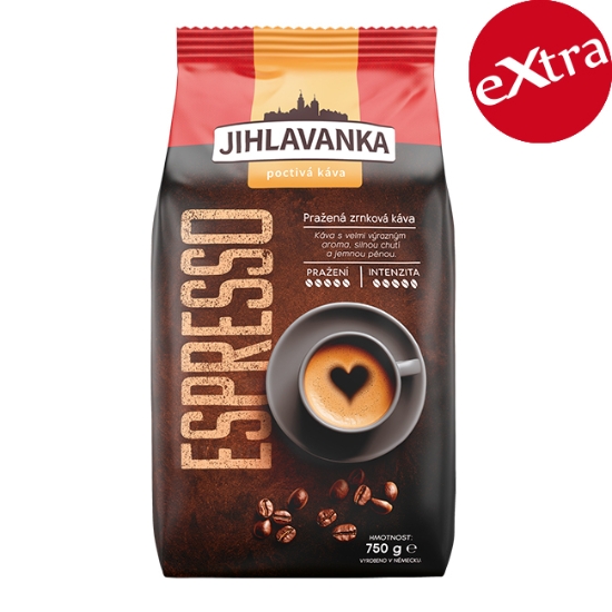 Obrázek Káva zrnková Jihlavanka Espresso 750g