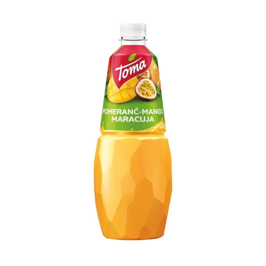 Obrázek Džus ovocný Toma  Pomeranč-marakuja-mango  1 l / 6 ks