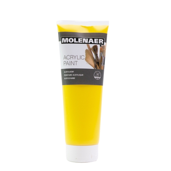 Obrázek Barva akrylová Molenaer 250 ml - žlutá