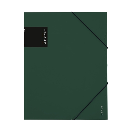 Obrázek Sloha s gumou A4 PP VERDE zelená / 5 ks