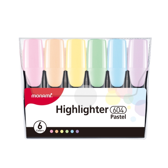Obrázek Zvýrazňovač MONAMI 604 PASTEL - sada 6 barev
